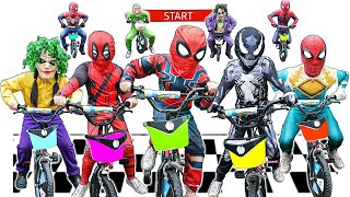 What If 10 SPIDER-MAN in 1 HOUSE ???|| JOKER steals KID SPIDER MAN 's bike (Action Real Life)