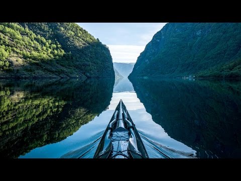 First Person POV Of Kayaking In Norway