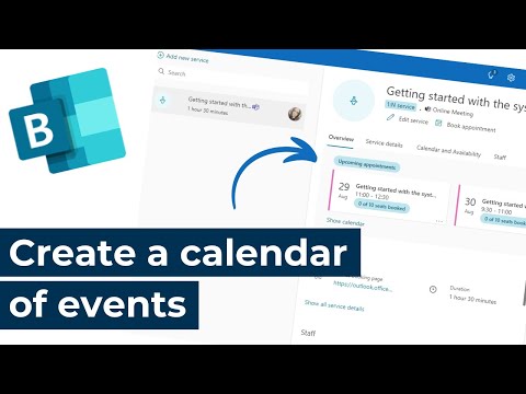 Microsoft Bookings - Create a calendar of events
