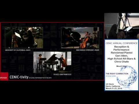 Cenic 2016 Conference:  Co-located Performance with Renowned Pianist Geri Allen