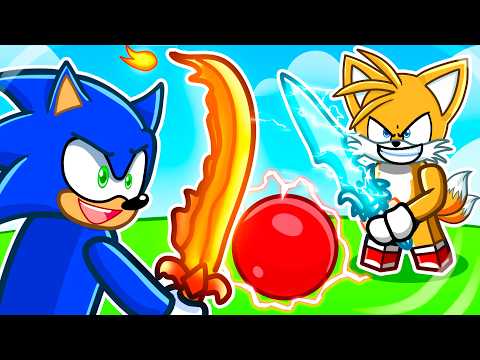 Sonic vs Tails BLADE BALL in Roblox!