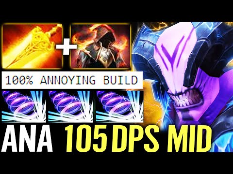 🔥 ANA Facless Void MID WTF NEW META — 105 DPS Radiance + Cloak of Flames Annoying Build Dota 2 Pro