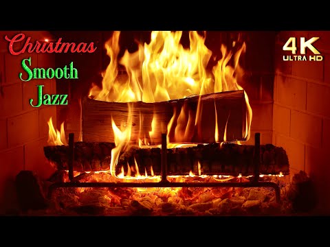 🔥 Smooth Jazz Christmas Fireplace Music 🎄 Instrumental Christmas Songs ⏐ No Ads