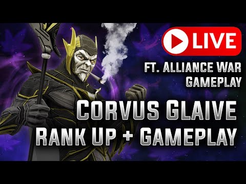 Corvus Glaive Rank Up + Gameplay! - MARVEL Strike Force - MSF