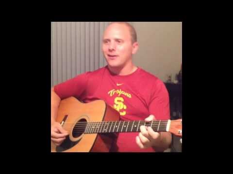 Funny guy playing dueling banjos on guitar