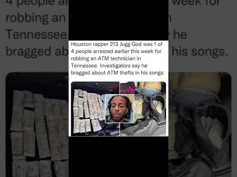 Houston rapper 213 Jug God and 3 Others Were Arrested For Robbing ATM Technician
