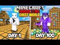 I Survived 100 Days In CHEST WORLD In Minecraft Hardcore