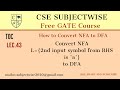 Lec 43 NFA To DFA Conversion 2nd Input Is A From RHS