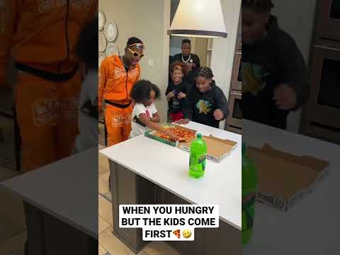 When you hungry but the kids come first 🤣🍕 #Shorts