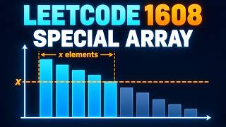 YouTube video 'Leetcode solving: 1608. Special Array With X Elements Greater Than or Equal X'