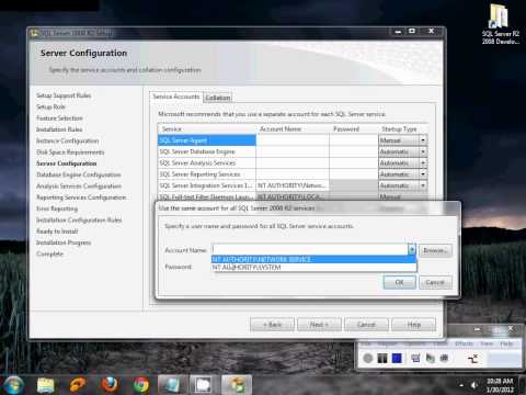 comment installer sql server 2008 sur windows 7