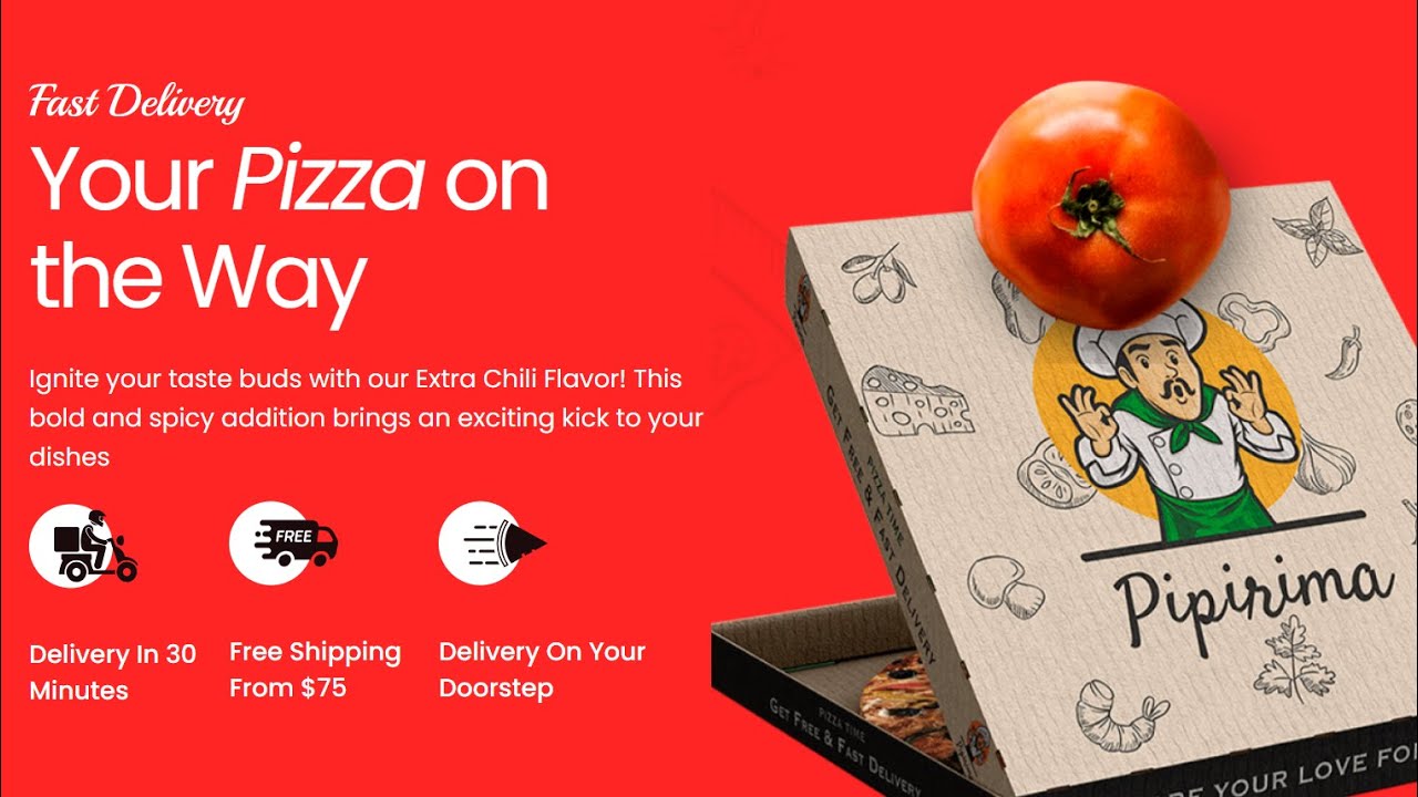 How to make Pizza Restaurant Website using HTML, CSS & JS free Source Code Free Download