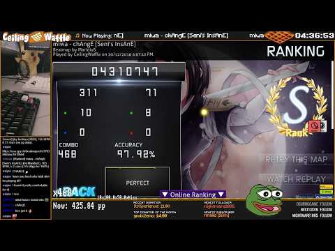 434pp | miwa - chAngE [Seni's InsAnE] +HD,DT (97.92%) (FC)