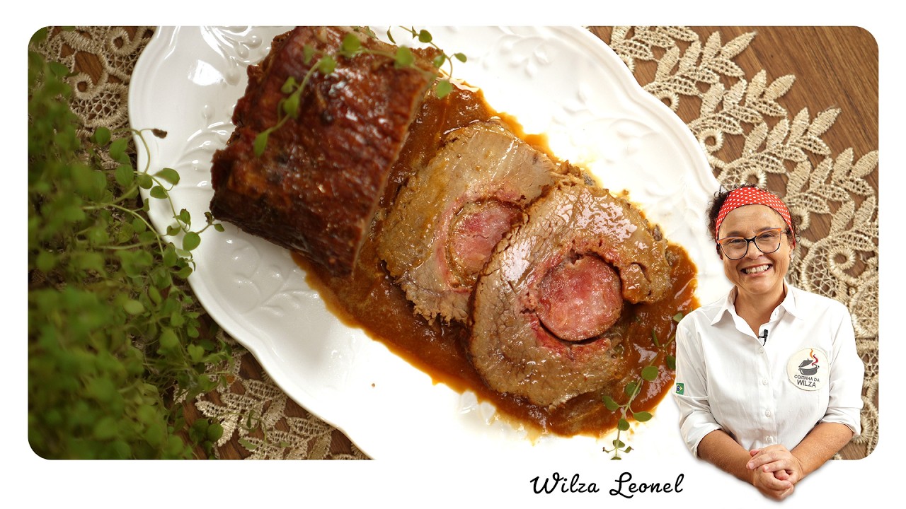 RECEITA COMPLETA DE LAGARTO RECHEADO NA PANELA DE PRESSÃO - Wilza Leonel