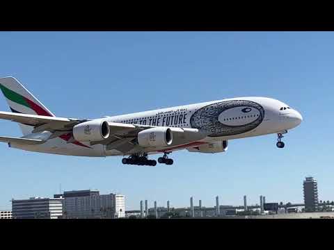 (4K) ULTRA HARD A380 Landing in Special Livery