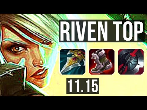 RIVEN vs TALON (TOP) | Quadra, Rank 6 Riven, 500+ games, Godlike | BR Challenger | v11.15
