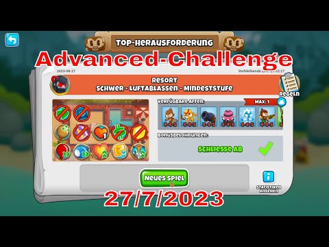 BTD 6 Top Herausforderung 27.08.2023 | bloonstd6 - Advanced Challenge  - Ultra Hard 63