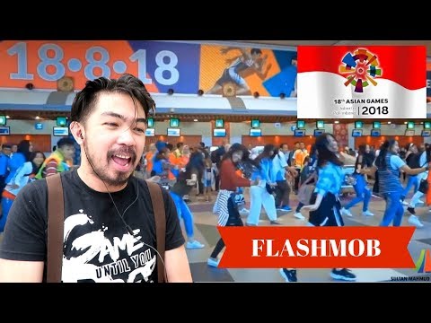 VIRAL UYYY! [FLASHMOB ASIAN GAMES 2018] ‘Meraih Bintang’ Via Vallen - Bandara SMB II PALEMBANG