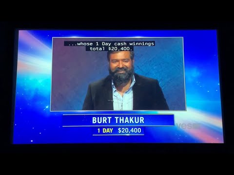 Jeopardy, intro - Burt Thakur Day 2 (11/6/20)