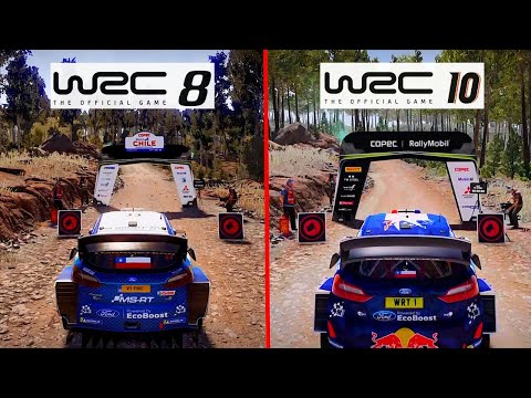 WRC 8 VS WRC 10 | PS4 Graphics & Physics Comparison