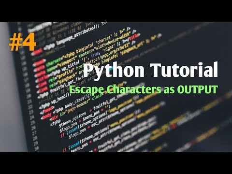 4 Beginner To Advance Python Tutorial Python Tutorial Escape Sequences Characters As Output