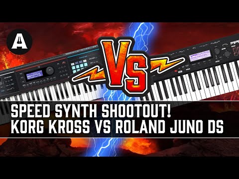Korg Kross vs Roland Juno DS - Speed Synth Shootout!