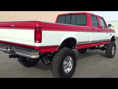 WWW.DIESEL-DEALS.COM LIFTED 1997 FORD F350 CREW XLT 4X4 ZF6 MANUAL 7.3 POWERSTROKE DIESEL