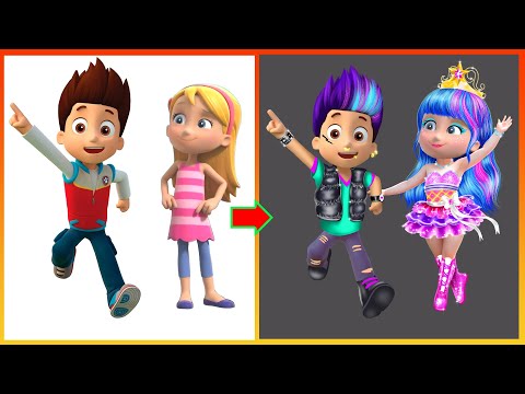 Transforming Ryder and Katie into My Little Pony Twilight Sparkle and Rarity: A Paw Patrol Glow Up