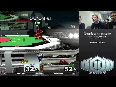 KSU 9/23/15 - Chaos Dunk (Pikachu, Roy, G&W) v SeemsGood (G&W) - SSBM