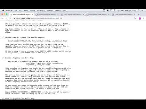 keyring subsystem #3 - more keyctl commands