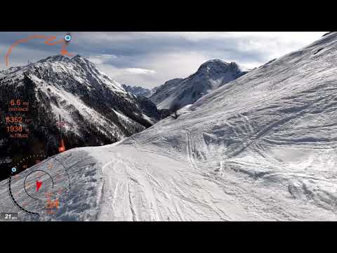 [4K] Skiing for Beginners, Grimentz 9.2 km all Blue Top to Bottom, Valais Switzerland, GoPro HERO9