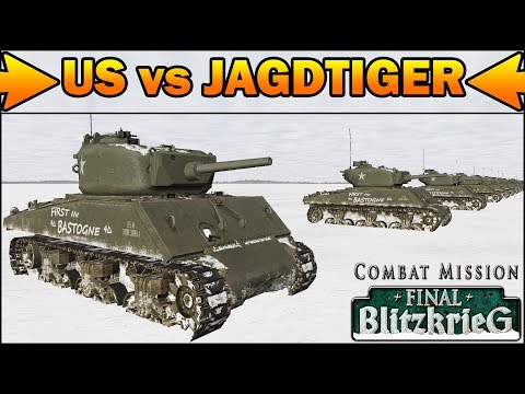US vs JAGDTIGER - SIMULATION - What Can Destroy It Face to Face? - Combat Mission Final Blitzkrieg