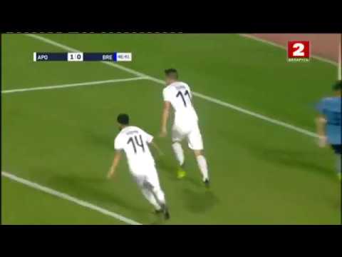 Emilio Zelaya GOAL. Apollon 1-0 Dinamo Brest | 09/08/2018. UEL, 3rd QR, 1st Leg