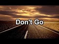 Don't Go