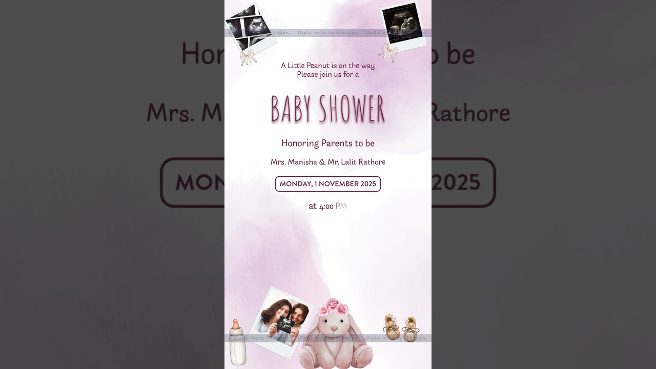 Dreamy Clouds & Stars Baby Shower Invite