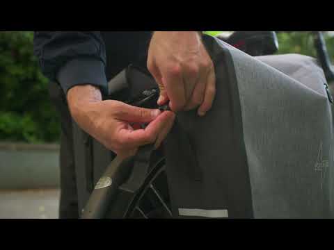 Voltano Dubbele Fietstas Rolltop Luxe E-bike - Zwart / Olijfgroen - 48 Liter - 100% Waterdicht