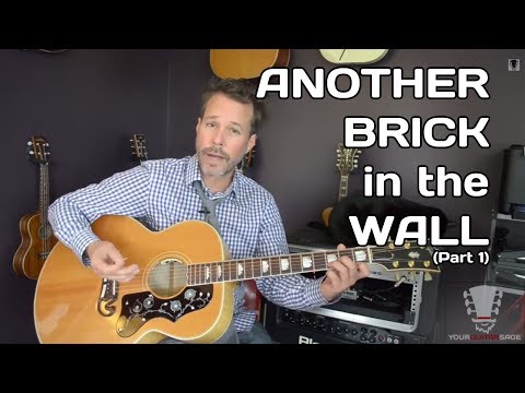 Another Brick in the Wall by Pink Floyd Part 1 Guitar Lesson