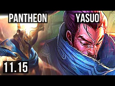 PANTHEON vs YASUO (MID) | 6/1/8, 68% winrate, Dominating | KR Diamond | v11.15