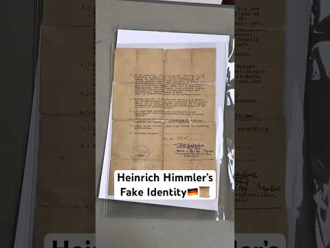 Heinrich Himmler’s Fake Identity🇩🇪📜