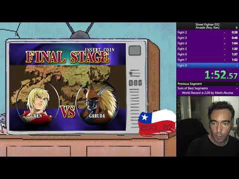 Street Fighter EX2 (Arcade - Any%) Ken speedrun 2.18 WR
