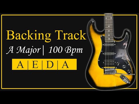 A Major Guitar Backing Track | 100 Bpm | Pop Rock