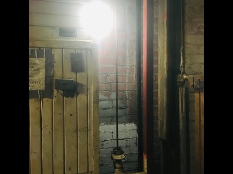 RARE ANTIQUE Warsaw PULL-ROPE vehicle elevator - big Burrito Restaurant Group - Pittsburgh, PA