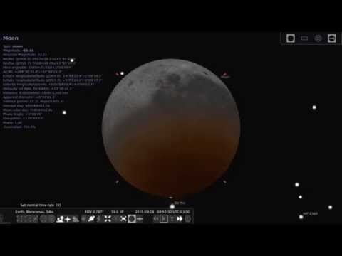 Lunar eclipse in Stellarium 09/27/2015