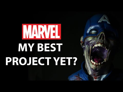 Zombie Captain America - The Paintening