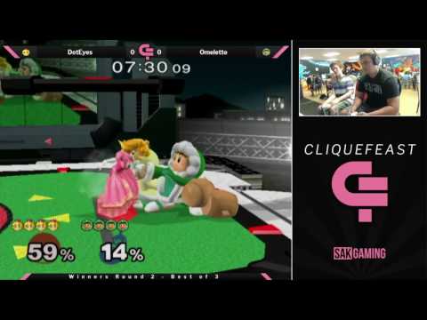 Cliquefeast Singles WR2 - DotEyes (Peach) vs Omelette (Ice Climbers)