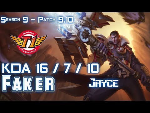 SKT T1 Faker JAYCE vs IRELIA Mid - Patch 9.10 KR Ranked