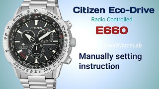 Citizen Eco-Drive E660 setting instruction