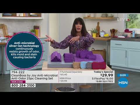 CleanBoss by Joy AntiMicrobial AntiOdor 25piece Cleaning...