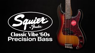 Video thumbnail for Fender Squier Classic Vibe '60s Precision Bass | 3-Color Sunburst by MooreMusicGuitars