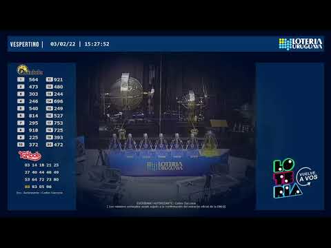 Emisión en directo de Loteria Uruguaya